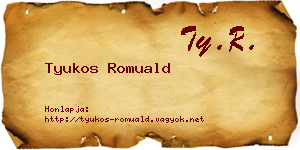 Tyukos Romuald névjegykártya